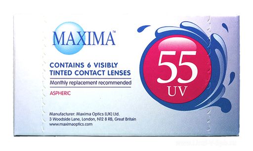 Maxima 55 UV Контактные линзы плановой замены, BC=8.6 d=14.2, D(-3.00), BC=8,6 d=14,2, D(-3.00), стерильно, 6 шт.
