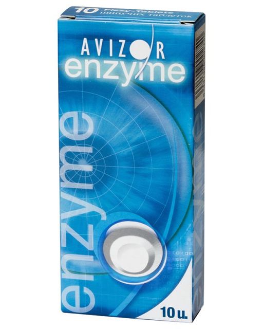 Avizor Enzyme Таблетки для ухода за контактными линзами, таблетки для приготовления раствора для местного применения, 10 шт.